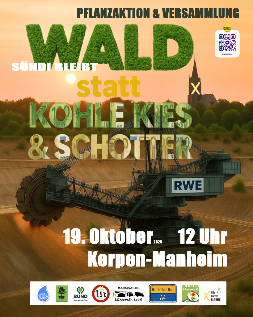Wald statt Kohle, Kies und Schotter