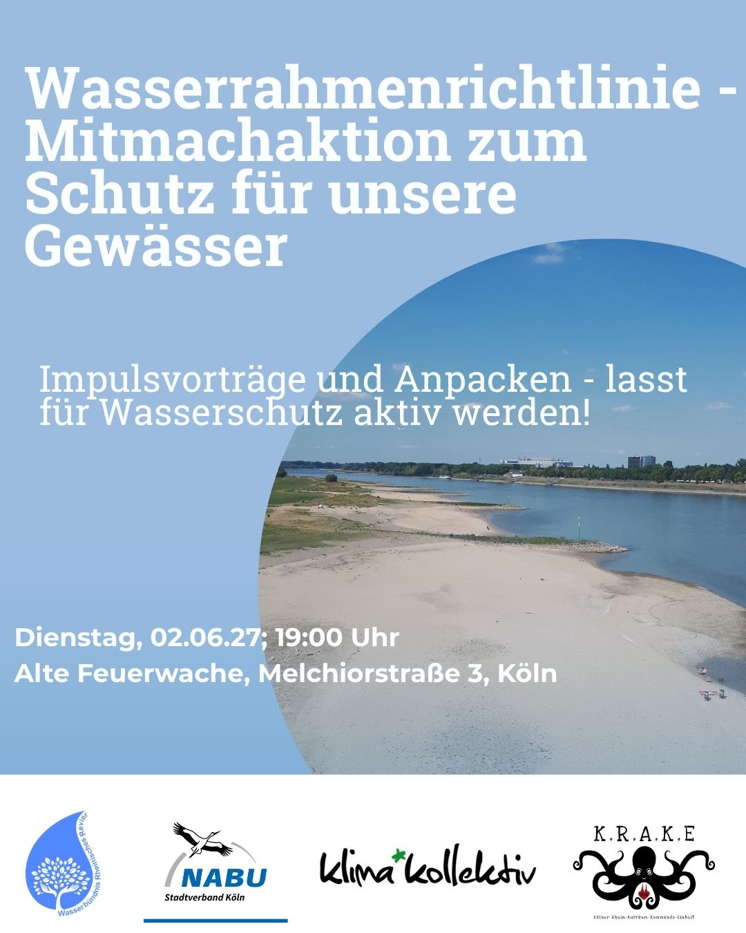Einladung zur Mitmach-Veranstaltung: Wasserrahmenrichtlinie stärken – Gewässer schützen